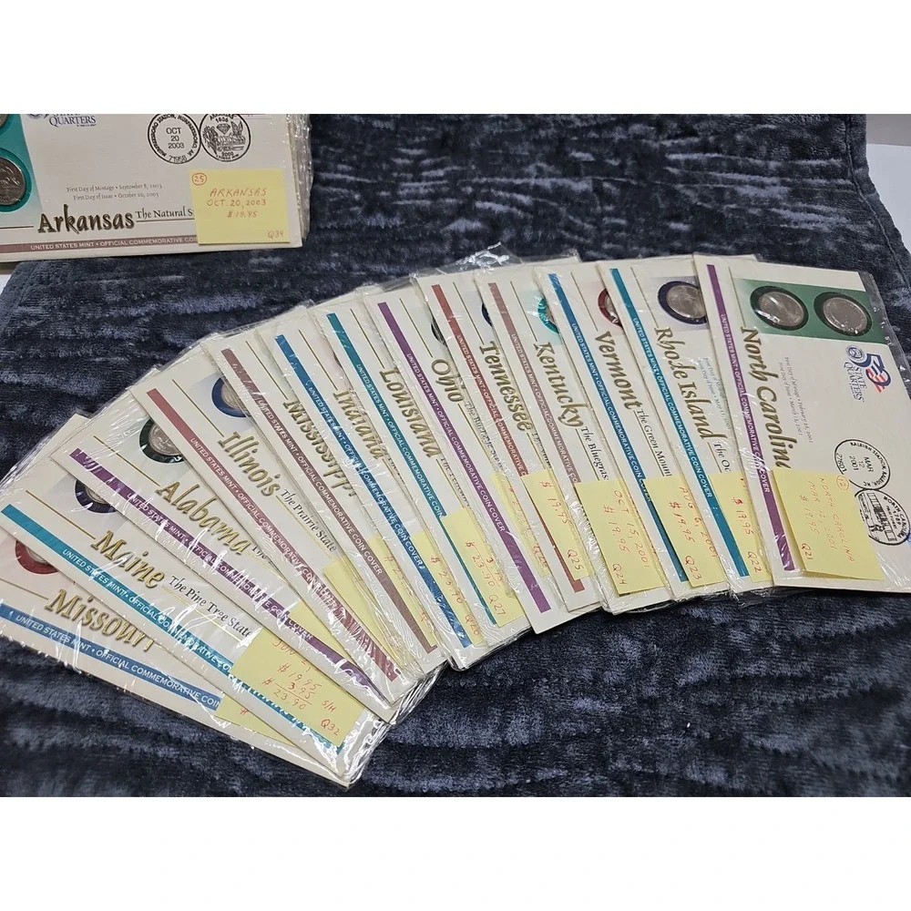 Complete Set! 50 State Quarter First Day Issue Covers P + D (1999 to 2008).